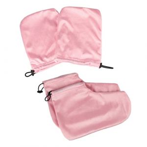 BELLIFFY 2paires Accessoires De Thérapie Paraffine Lot Usage Maison Et Spa Mitaine Rose (Hunation, neuf)