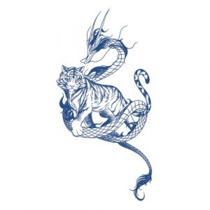 5 PCS Temporary Tattoos Autocollants De Tatouage &Agrave; Base De Plantes Imperm&eacute;ables Et Durables, Grands Tatouages ​​De Simulation De Bras De Dragon Et De Fleur De Tigre Semi-Permanents Non R&eacute;fl&eacute;chissants (weishurongshaomao, neuf)