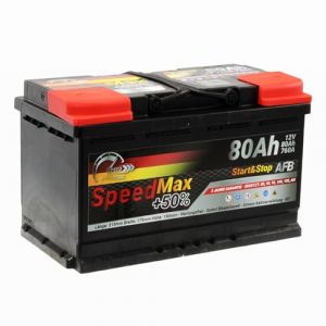 SpeedMax Batterie Auto 80 ah AFB EFB Start Stop 760A 12V Puissance Maximale, Longue Durée, de tailles allant de L0 à L6 et également pour véhicules utilitaires et camions 80Ah Aucun entretien requis (ricambi_smc, neuf)