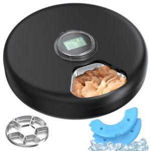 Distributeur Nourriture Humide Chat: Distributeur de Croquettes pour Chat Programmable - Gamelle Croquettes Chien Automatique sans Fil - Gamelle Nourriture Chien avec Acier Inoxydable Bol (SZJIAKE, neuf)