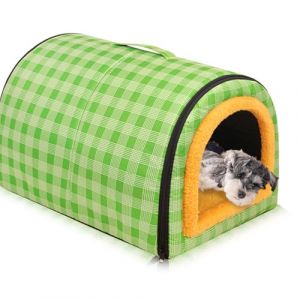 Grande niche 2 en 1 pour chien lit pour chien imperm&eacute;able XL, lits apaisants lavables pour animaux de compagnie chat anti-anxi&eacute;t&eacute; doux &agrave; carreaux int&eacute;rieur antid&eacute;rapant chaud maison grotte niche (ping bu, neuf)