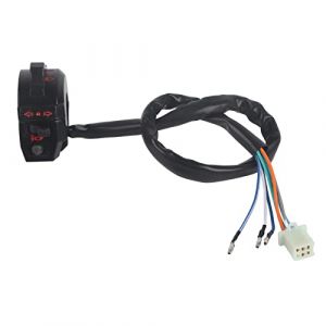 Interrupteur Moto, 12V Commutateur Clignotant Moto, Interrupteur à Bascule de Moto 3 en 1, Interrupteur de Guidon de Moto, Commande De Interrupteur de lumière de Guidon pour Guidon 7/8 Pouces 22mm (Vasting, neuf)