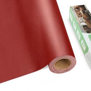 Simili Cuir Autocollant, 20 X 200 cm Patch Reparation Cuir, Cuir Autocollant pour Réparation Canapé, Sièges de Voiture, Meubles, Rouge (juningcenJianHuiUKshop, neuf)