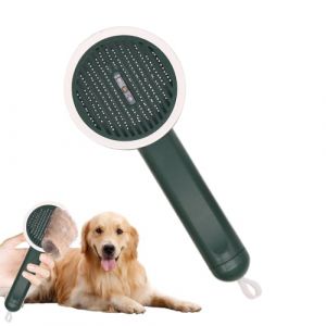 Brosse Slicker pour chats, brosse pour poils de chatons - Peigne avec bouton de lib&eacute;ration pour animaux de compagnie de long (asfryajeoi, neuf)