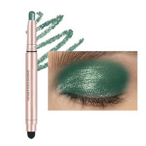 Crayon Fards à Paupières pailleté, Baton de Fard a Paupiere Pailleté, Crayon Ombre à Paupières Crème Imperméable Crayon Fard à Paupières Brillant Maquillage Crayon Yeux pailleté Blanc Noir (Jianan, neuf)