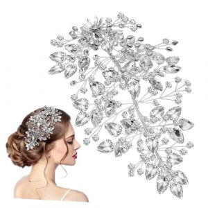 SHERCHPRY Coiffe De Mariée Coiffe De Mariage Pour Femme Coiffe De Mariée Coiffe De Mariage Pour Mariée Coiffe De Mariée Pour Mariage Accessoire De Cheveux En Strass Vignes De Cheveux (Dnna Huang, neuf)