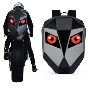 Gelrova Sac &agrave; dos pour Casque de Moto, Sac &agrave; dos programmable pour moto, Sacoche pour casque avec affichage LED &eacute;cran Couleur Programmable, 3D Hard Shell Sac de casque de Chevalier (GelrovaMall, neuf)