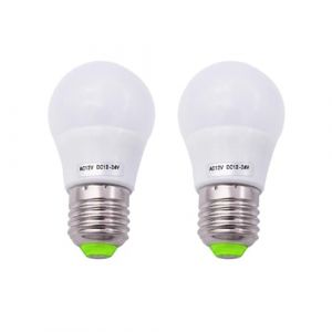 GRV E27 3W SMD LED AC12V / DC12V-24V Ampoule de remplacement à incandescence 30W pour système solaire, VR, camping-car, bateau, intérieur basse tension blanc froid Lot de 2 (éclairage non domestique) (FRGRV, neuf)