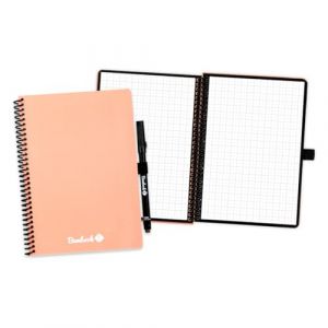 BAMBOOK Colourful - Cahier Effacable - Rose - Couverture Souple - A5 - Quadrillé - Cahier Réutilisable, Cahier Connecté, Carnet Effacable (Bambook products, neuf)