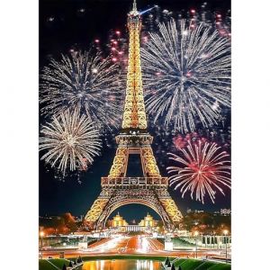 KEYIFA 5D Diamond Painting Kit Complet, DIY Tour Eiffel Paris Full Drill Diamond Painting pour Adultes, CréAtifs Peintures Arts Diamond Painting avec Accessoires, Murale DéCoration 30x40cm (WEIXINDA, neuf)