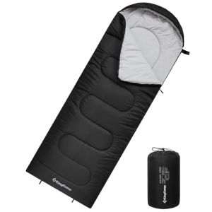 KingCamp Sac de Couchage Adulte Sac de Couchage Ultra Léger 3-4 Saisons Sleeping Bag Camping et Randonnée avec Capuche Compact Duvet Grand Froid pour Camping Trekking Voyage Hiking Extérieur (KingCamp EU, neuf)