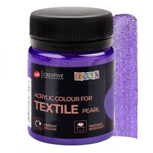 Decola — Peinture Textile Violet Paillette 50ml | Teinture à Haute Teneur en Pigments | Fabriqué par Nevskaya Palitra (ZI.ARTSHOP, neuf)