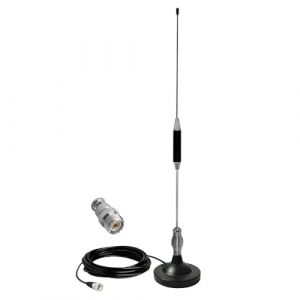 CYSSJF Antenne CB (27 MHz, Ht 67cm) Longue Port&eacute;e | Compatible avec CiBi Pr&eacute;sident, Midland, Uniden | avec Socle Magn&eacute;tique(&Oslash;95 mm), C&acirc;ble RG58 (5 m, 50 &Omega;), Fiche PL259 et Adaptateur (UHF vers BNC) (CYSSJF GROUP, neuf)