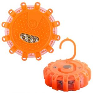 NHQZ 2 pièces Gyrophare led, Girophare led vehicule, Éclairage de Secours Multifonction Voyant d'avertissement avec Base magnétique, Convient pour le camping et l'alpinisme (Orange) (NHQZ, neuf)