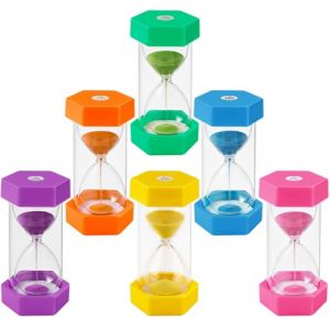 Foydream Sablier 6 Couleurs Minuteur, Sabliers Brossage Dents Enfant 1/3/5/10/15/30 Minutes Sablier Enfant Kit, Adaptée pour Enfant Apprentissage, Jeu, Cuisine, Pâtisserie, Sablier de Chronométrage (Foya Dream Kft, neuf)