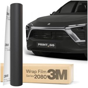 Film Covering Voiture 3M 2080 Carbon Fiber Anthracite Textures CFS12, 152 x 30 cm | Autocollant Vinyle Adh&eacute;sif Auto | Protection Carrosserie Carbone pour Voiture, Moto, Bateau | Wrapping Car Premium (PRINT-GG, neuf)