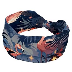 1 lot de bandeaux larges pour femme - Bandeau &eacute;lastique rose - Flamant rose - 535 - Bandeau de cheveux pour femme - Turban d'entra&icirc;nement doux - Accessoires pour cheveux (GRBXVHD, neuf)