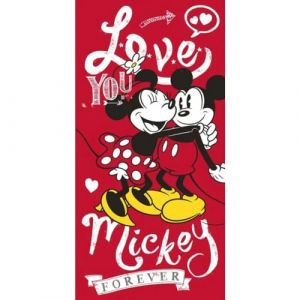 arlis Serviettes de Plage Minnie and Mickey - Drap De Plage 70cm x 140cm (Serviette de Plage Minnie and Mickey - M) (70_x_140_cm, Mickey and Minnie - C) (TOTALDISCOUNT, neuf)