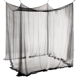 ACTOYS Moustiquaire de Lit, Moustiquaire Exterieur Rectangulaire, Blanc Moustiquaire Ciel de Lit, Lit Double Simple, Moustiquaire Bébé Facile à Installer pour Lit Bébé (Noir-2 Porte) (FEYUZ, neuf)