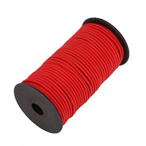 Corde élastique rouge de 4 mm - 50 mètres - Corde élastique extensible et durable pour kayaks, poteaux de tente, sacs à dos, projets de bricolage, couture, bateau, vélo et utilisation en extérieur (Event Decor Shop, neuf)