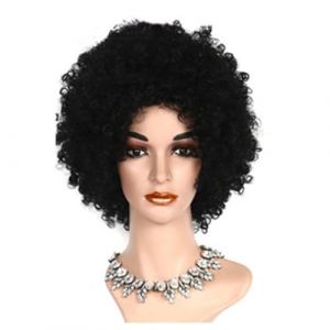 Naturelle Perruque Perruques afro courtes moelleuses crépues cheveux bouclés perruques noires pour femmes noires perruques afro bouclées perruques douces rebondissantes Cheveux Naturel (yizhishizizaichuangtou, neuf)