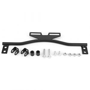 Joyzan Support D'&Eacute;clairage De Moto, Barre Montage Projecteur LED Conduite Brouillard Passant Clignotant Phare Antibrouillard Universel Pare Chocs Avant Lumi&egrave;re Auxiliaire Angle R&eacute;glable Porte Plaque (Enraek, neuf)