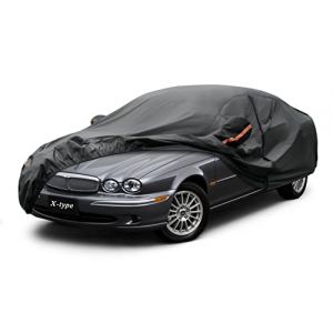 Kayme Bâche Voiture Étanche Respirante, 7 Couches Housse de Protection Voiture Extérieur Compatible avec 2001-2009 Jaguar X-Type, Contre Pluie Soleil Poussière avec Zip et Doublure en Coton. (kayme car covers shop, neuf)