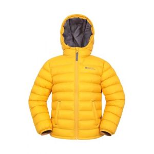 Mountain Warehouse Seasons Manteau Imperméable Pour Fille Et Garçon - Doudoune Rembourrée Et Légère À Capuche Pour Enfant, Veste D'Hiver Matelassée Pour Garçon Et Fille Jaune Moutarde 7-8 ANS (Mountain Warehouse, neuf)