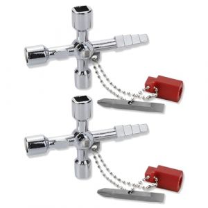 Lot de 2 cle allen, cl&eacute; allen, cl&eacute; &agrave; molette universelle, cl&eacute; triangulaire, cl&eacute; &agrave; t&ecirc;te carr&eacute;e, adapt&eacute;es aux compteurs d'eau, compteurs &eacute;lectriques et ascenseurs. (ALPHASS LOGISTICS LTD, neuf)