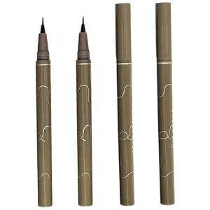 Stylo eye-liner imperm&eacute;able 4 pi&egrave;ces, eye-liner liquide imperm&eacute;able &agrave; pointe fine de 0, 05 mm en marron, anti-taches pour un maquillage quotidien pr&eacute;cis gris brun, Uso en casa (Ferricult Store, neuf)