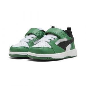 PUMA Baskets Rebound V6 Lo B&eacute;b&eacute; 25, White Black Archive Green (EFFETI SPORT S.A.S., neuf)