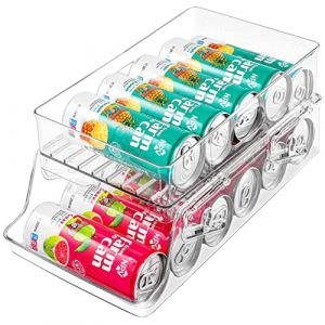 HNNJCK Rangement Canette Organisateur Frigo, Bac Distributeur Range Organisation Pour Frigo, Transparent 330ml Bouteille Boisson Organiseur Fridge Organizer Support Bo&icirc;Te De Kitchen Refrigerateur (HNN SHOP, neuf)