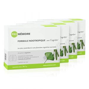 PRO MÉMOIRE * PACK 3+1 GRATUIT * 337 mg / 240 gélules * Cerveau (mémoire) (ANASTORE BIO, neuf)