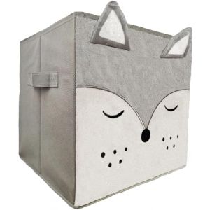WOWGADGET Boîte de rangement Renard /Boîte en tissu pliable en cube pour étagères et armoires.Boîte de tri, Boîte à jouets pour les documents, les jouets et bien d'autres choses encore. 30x30x30cm (2joy, neuf)