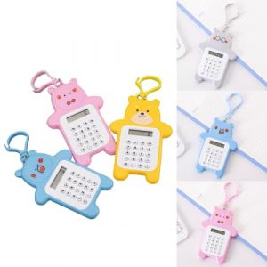 3 Paquets de Mini-calculatrices de Poche pour Enfants,Mini-calculatrice &agrave; Affichage 8 Chiffres,Calculatrice Ourson,Calculatrice Portable avec Porte-cl&eacute;s pour &Eacute;cole,&Eacute;tudiant et Bureau,Couleur Al&eacute;atoire (Dakexiong-EU, neuf)