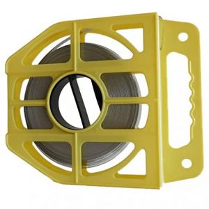 BBA Emballages - 1 x Feuillard acier inox avec boîtier dévidoir - 10 x 0,4 mm x 50 m - cerclage feuillard très résistant pour des charges lourdes (JORISELECTION, neuf)