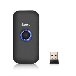 Eyoyo Mini 1D Bluetooth Barcode Scanner, 3-in-1 Bluetooth & USB Wired & 2.4G Wireless Barcode Reader Portable Bar Code Scanning Work with Windows, Android, iOS, Tablets Or Computers (UKS INVESTMENTS, neuf)