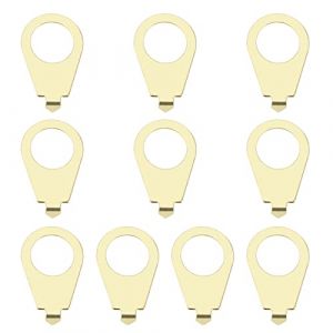 EMSea 10pcs Plaque de Pointeurs Bouton de Guitare Compatible avec Gibson Les Pauls Indicateurs de Position Bouton de Guitare &Eacute;lectrique Pi&egrave;ces d'Instrument 10mm ID 14mm OD, Or (EMC_Store, neuf)