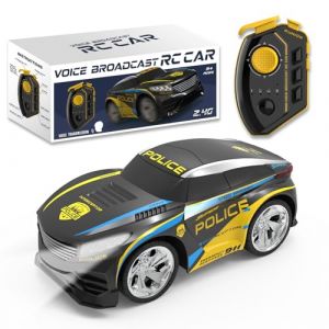 BORSTOYPRO Voiture Police T&eacute;l&eacute;command&eacute;e pour Enfants avec Fonctions Vocales Multiples, Voiture de Police RC avec Changement de Voix, Lumi&egrave;res Clignotantes, Sons de Sir&egrave;ne pour gar&ccedil;ons Filles 3-8 (BORSTOYPRO, neuf)