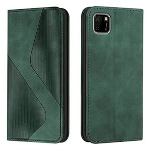 Mo-Somnus Coque pour Huawei Y5P 2020/Honor 9S, Etui Huawei Y5P 2020/Honor 9S Cuir, PU Cuir Portefeuille Housse et Magn&eacute;tique Flip Pochette &Eacute;tui &agrave; Rabat Protection Case avec Antichoc TPU Housse (Vert) (Mo-Beauty EU Store, neuf)