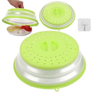 Cloche Micro Onde, Hillylolly Cloche Micro Onde Sans BPA, Micro Onde Cache, Anti Vapeur et Fonction Passoire (Vert) (MINGSWL, neuf)
