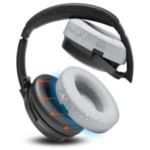 WC SweatZ QuietComfort - Coussinets d'oreille Anti-Transpiration brevet&eacute;s pour Bose QuietComfort 35 et 35ii, QC45 / SE/QuietComfort 2023 et Plus, fabriqu&eacute;s par Wicked Cushions | Silver (Wicked Cushions EU, neuf)