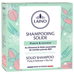 Laino Shampoing Solide Pureté & Douceur Cheveux à Tendance Grasse 60 g (pharmacie de la gare, neuf)