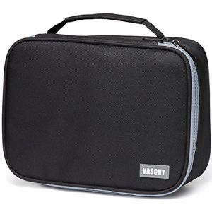 VASCHY Trousse Scolaire, Grande Trousse Crayon de Couleur 72 Slots Portable Multi-Poches Feutres Stylos Trousse de Rangement avec Détachables Velcro et Anse pour Homme Femme Fille Artiste Noir (Vaschy, neuf)