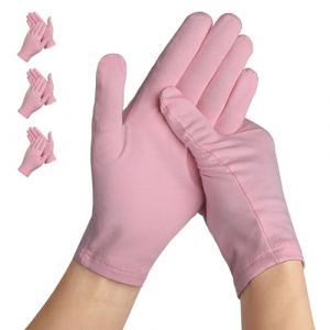 AovYoo 3 Paires Gant Coton Hydratants Eczema, Gants de Travail Minces Contre N&eacute;vrodermite, Gants Protection l'ecz&eacute;ma pour Peau S&egrave;che et Sensible,Rose (AovYoo flagship store, neuf)