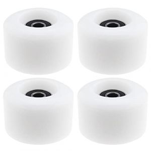 The Lord of the Tools 4pcs Patins à roulettes Roues 54mm Diamètre 80A Dureté Patins Quad Rechange Roues avec Roulements ABEC-9 608RS Roues de Rechange, Blanc (The Lord of the Tools, neuf)