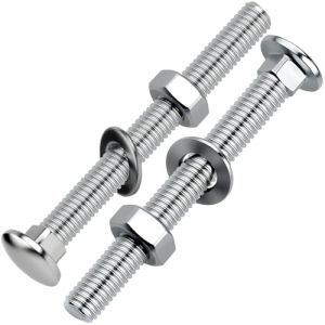 XRXYMQ 30 pièces Vis Tete Ronde M6x60 mm Boulon Tete Ronde Collet Carré M6 Boulons de Carrosserie avec Ecrous DIN934 et Rondelles DIN125 pour Meubles Décoration Industrie du Bâtiment (yangmeiqiao, neuf)