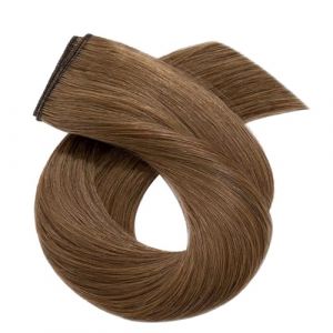 Extension Cheveux Extensions de cheveux humains à clipser de 40 à 66 cm, une pièce avec 5 clips, blond brésilien lisse Extension Cheveux Naturel(Light Brown,20inches) (hairongshangdian, neuf)