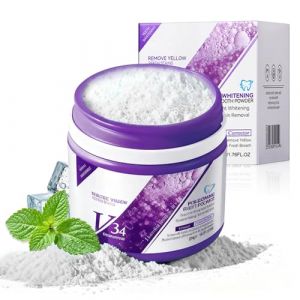 50g Poudre Blanchissante Dentaire, Poudre Blanchissante pour Dents Blanches, Efficace pour Renforcer les Dents et les Gencives Blanchisseur de Dentaires, Bucco Haleine Fra&icirc;che (Violet) (BAOXIXIBAODIANZI679, neuf)