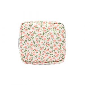 Long Keeper Petite trousse de maquillage pour femme Trousse de toilette matelass&eacute;e Trousse de toilette de voyage Trousse &agrave; cl&eacute;s, Fleur rose., s, Trousse de toilette portable (LongKeeper, neuf)